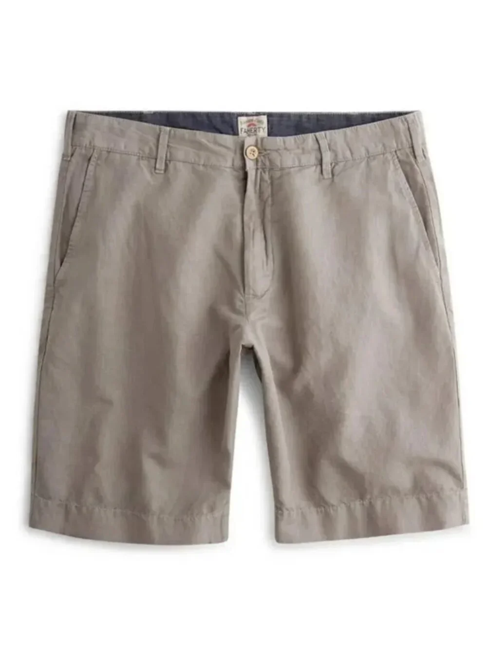 Faherty Men's Malibu Linen Blend Gray Shorts Size 42